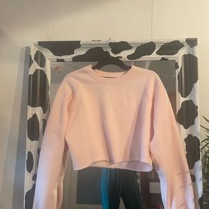 TNA pink cropped sweater